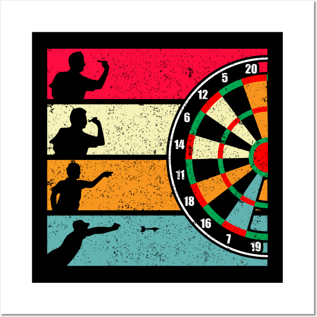 Dart Vintage Dartboard Retro Dart Player Gift Wall Art by SinBle